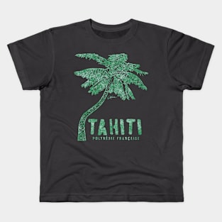 Tahiti, French Polynesia, Palm Tree Kids T-Shirt